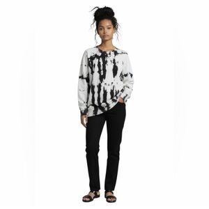 Pam & Gela Black and White Tie-Dye Sweatshirt
